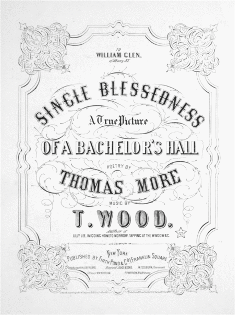 Single Blessedness. A True Picture of a Bachelor's Hall Voice scores gallery preview page 1