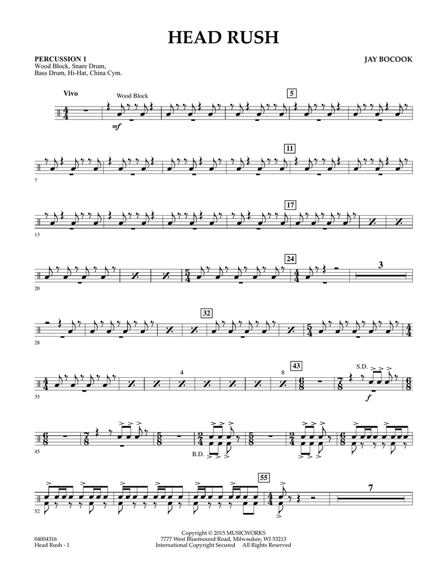 Head Rush - Percussion 1