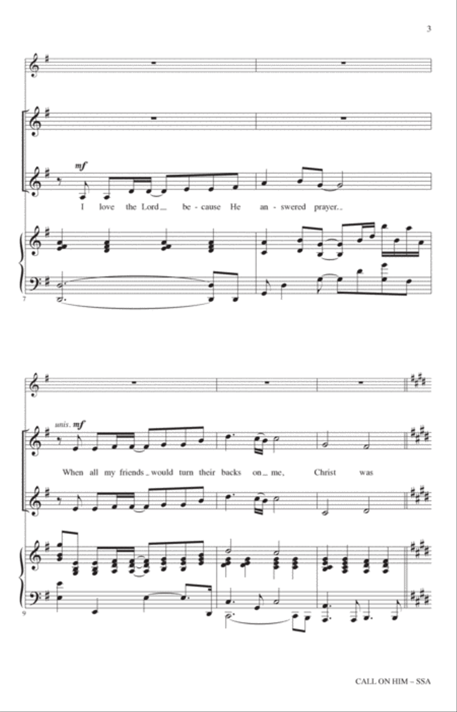 Call On Him Call On Him SSA scores gallery preview page 2