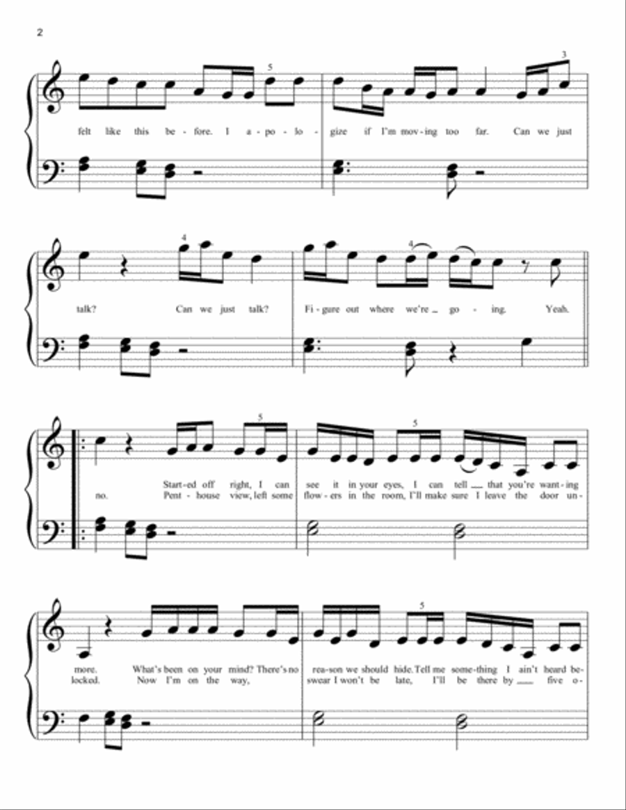 Talk Talk Easy Piano scores gallery preview page 2