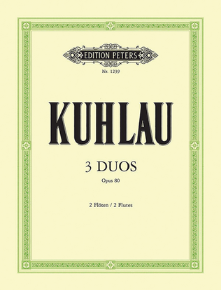 Book cover for 3 Duos for Flutes Op. 80
