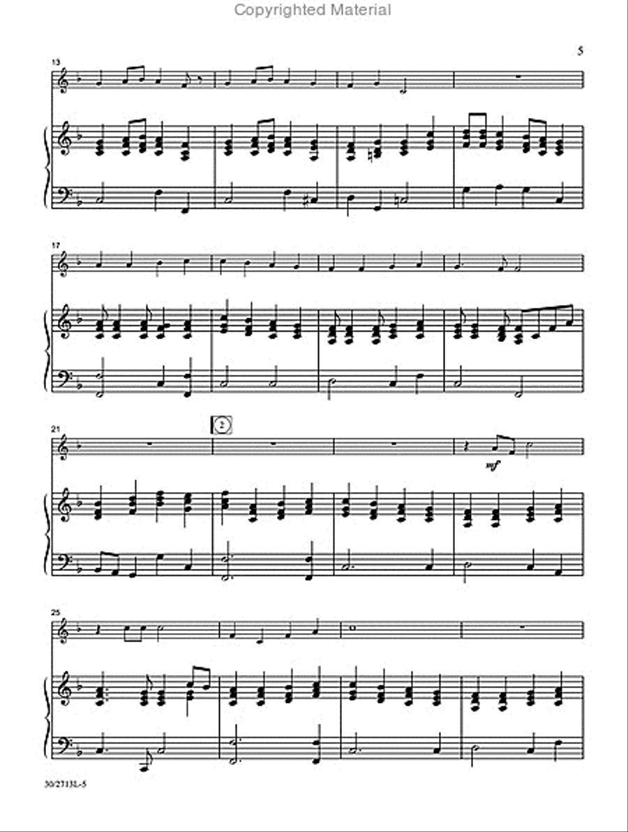 Simple Solos for Sunday Piano Accompaniment scores gallery preview page 3