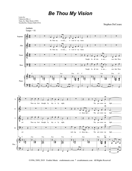 Be Thou My Vision (Vocal Quartet - (SATB) image number null