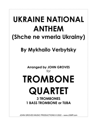 Ukraine National Anthem - Trombone Quartet