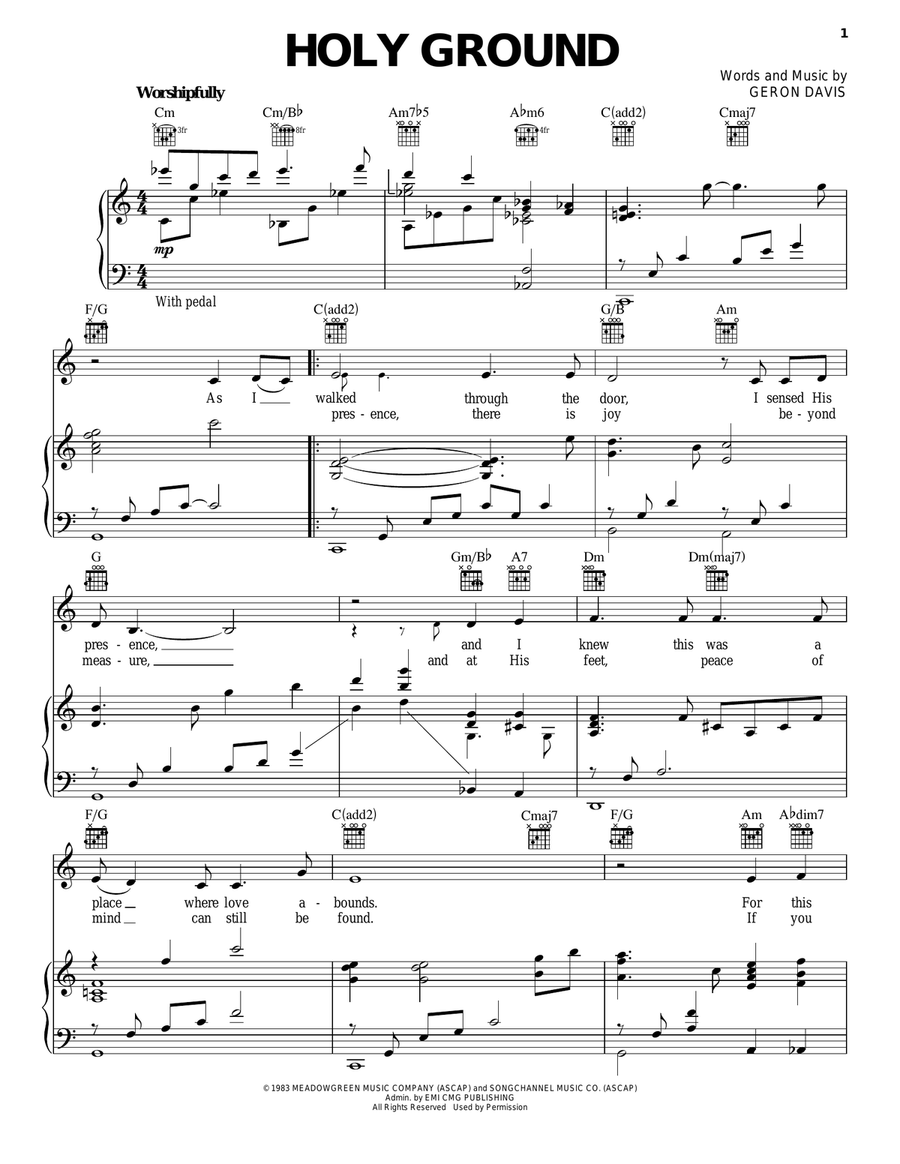 Holy Ground Holy Ground Acoustic Guitar scores gallery preview page 1