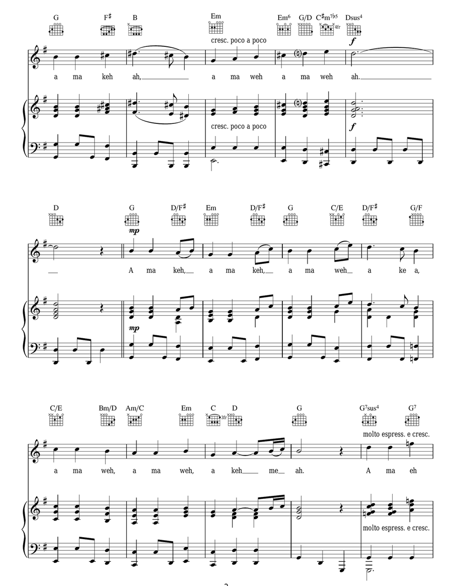 Cantilena: Adiemus, Spirit Of The Mountains Acoustic Guitar scores gallery preview page 2