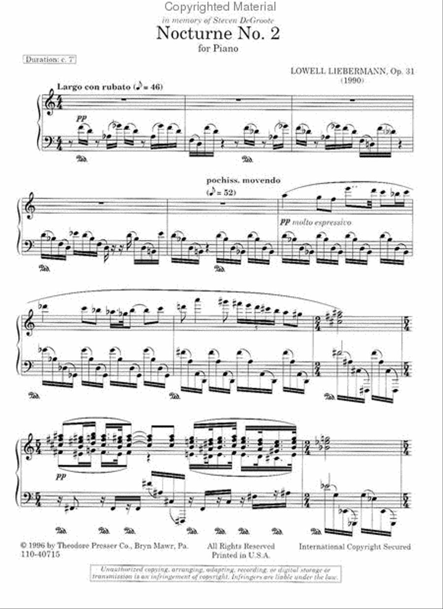 Nocturne No. 2 Chamber Music scores gallery preview page 2