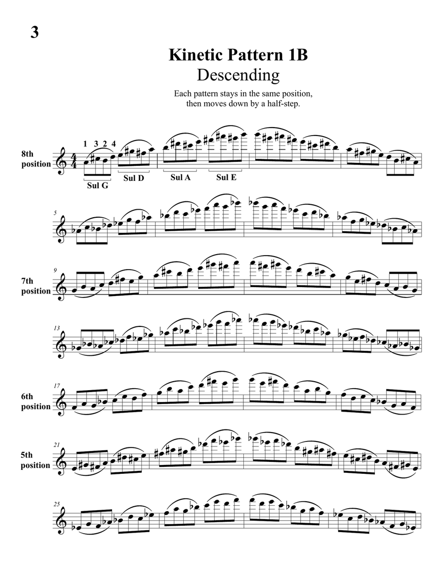 Kinetic Patterns Chromatic Warm ups for Violin Violin Solo