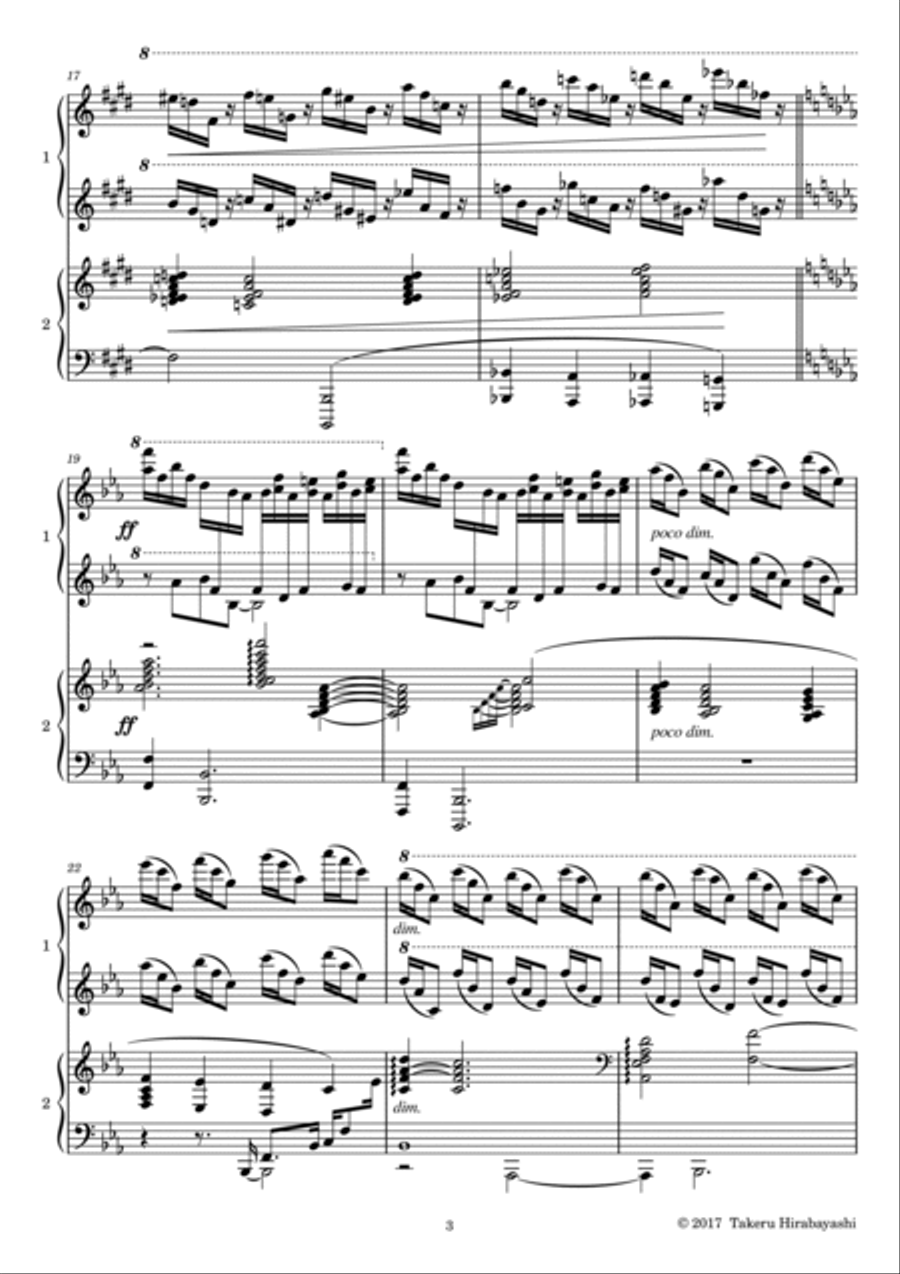 Children on the Beach (for 2 Pianos) 2 Pianos, 4-Hands scores gallery preview page 3
