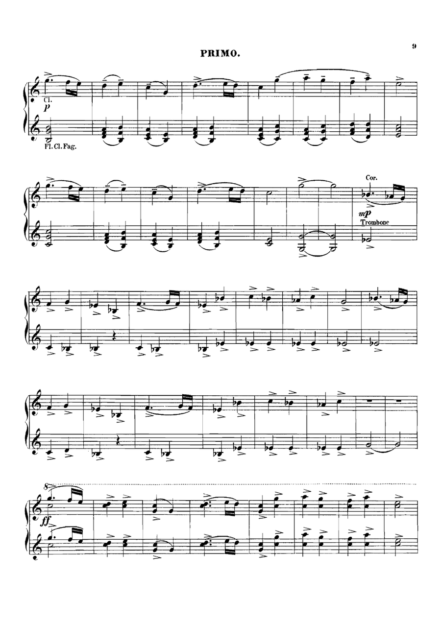 Borodin In the Steppes of Central Asia, for piano duet(1 piano, 4 hands), PB831 1 Piano, 4-Hands scores gallery preview page 6