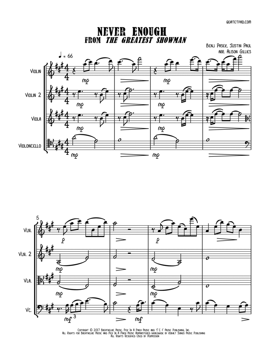 Never Enough String Trio scores gallery preview page 1