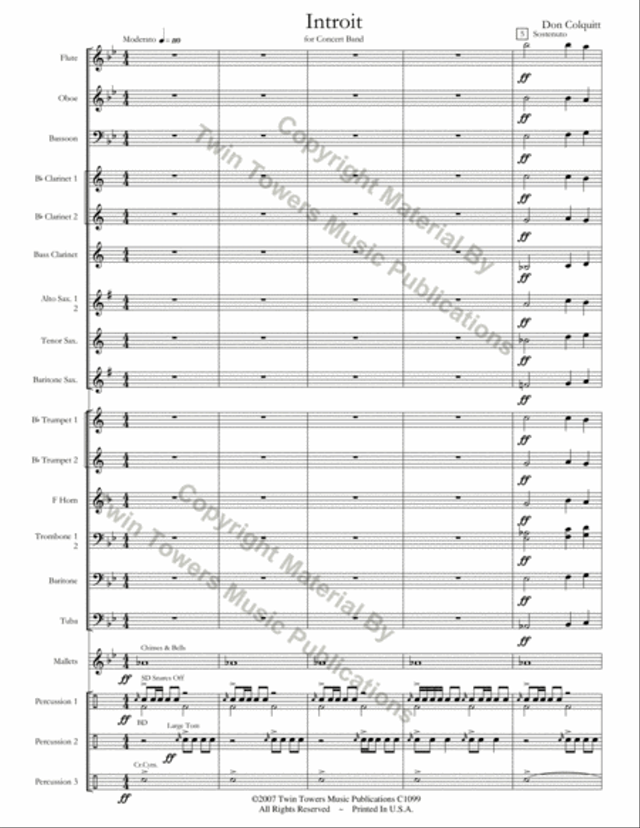 Introit Concert Band scores gallery preview page 3