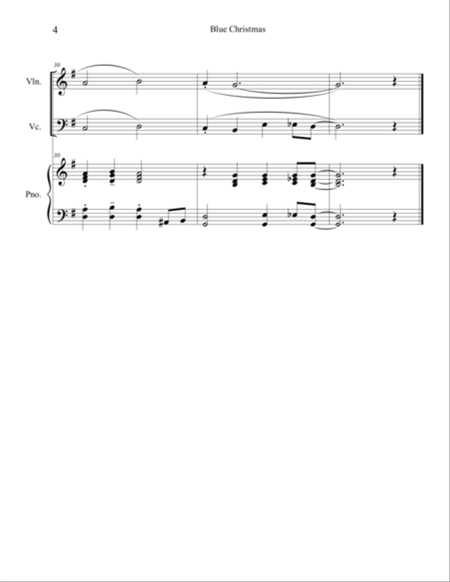Blue Christmas Piano Trio scores gallery preview page 4