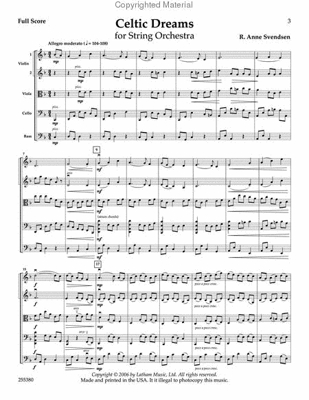 Celtic Dreams for String Orchestra - Score image number null