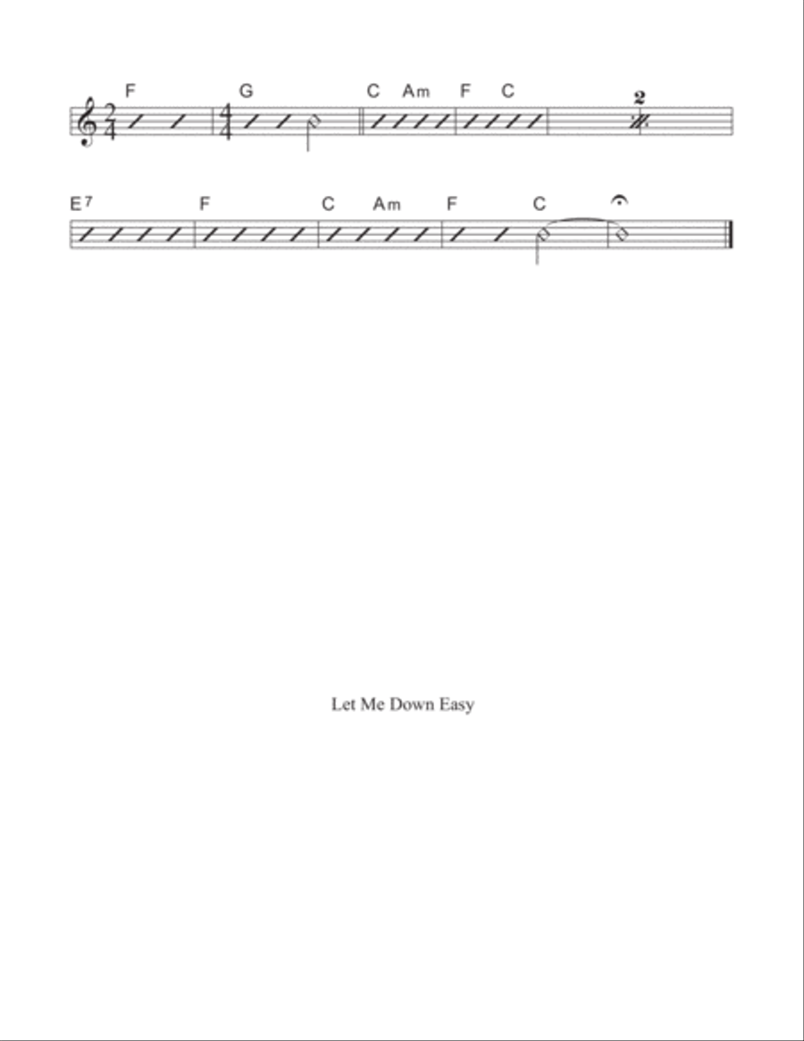 Let Me Down Easy Piano, Vocal, Guitar scores gallery preview page 2