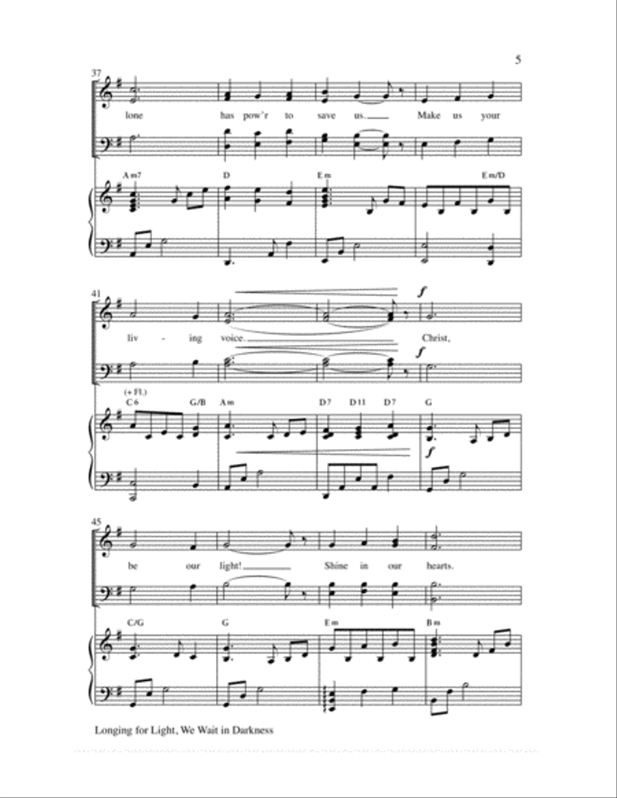 Longing for Light, We Wait in Darkness 4-Part scores gallery preview page 6