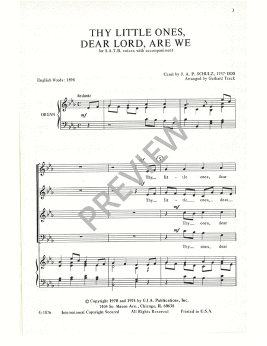 Thy Little Ones, Dear Lord, Are We