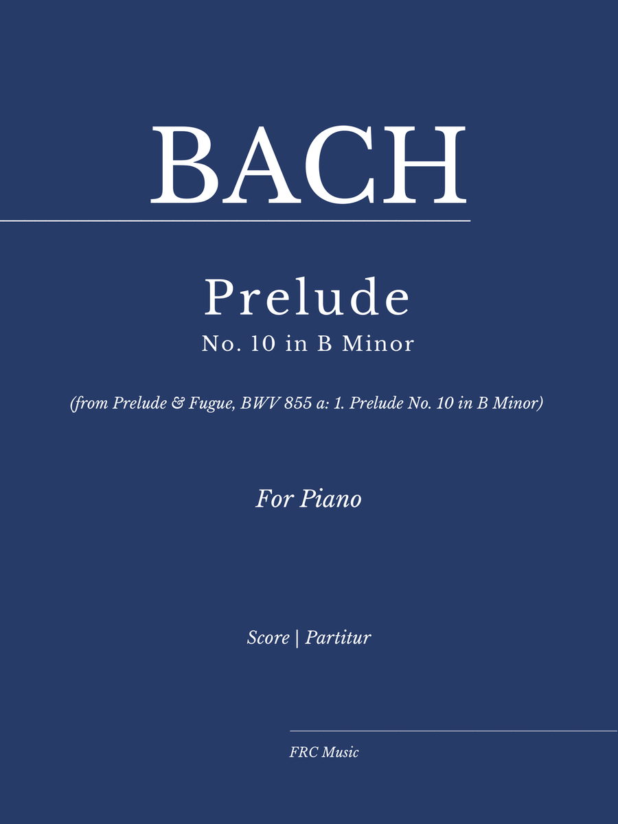 Prelude BWV 855a: 1. Prelude No. 10 in B Minor - As played By Víkingur Ólafsson Piano Method scores gallery preview page 1