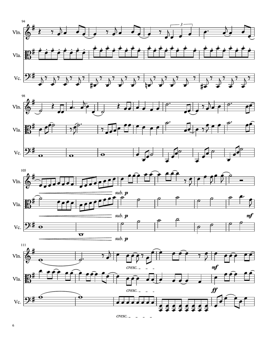 A Million Dreams A Million Dreams String Trio scores gallery preview page 6