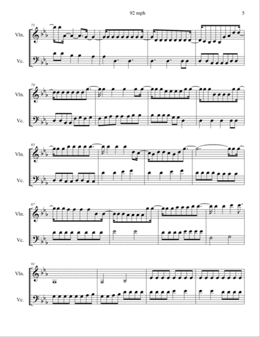 92 mph 92 mph Small Ensemble scores gallery preview page 5