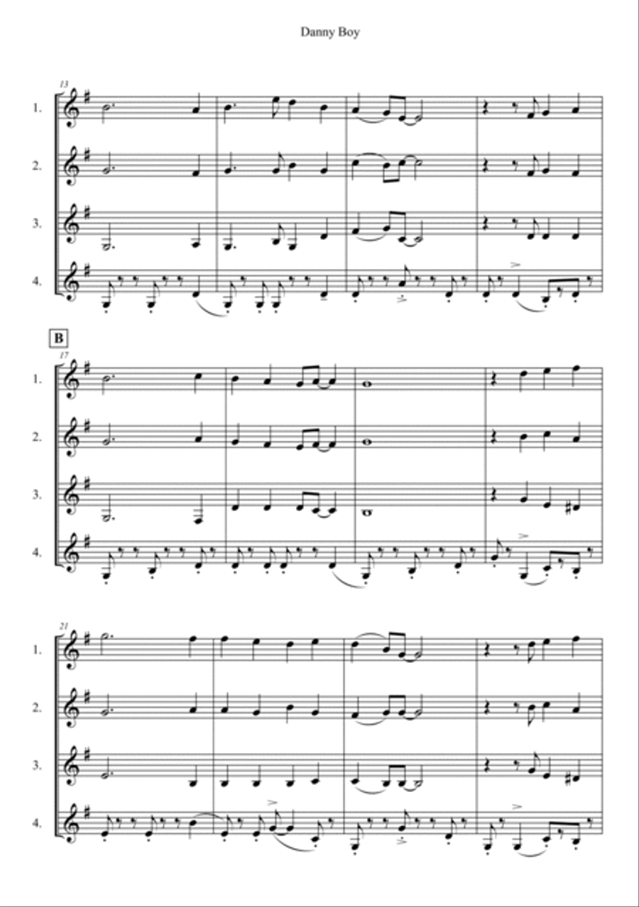 Danny Boy Woodwind Ensemble scores gallery preview page 2