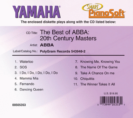 The Best of ABBA: 20th Century Masters - Piano Software