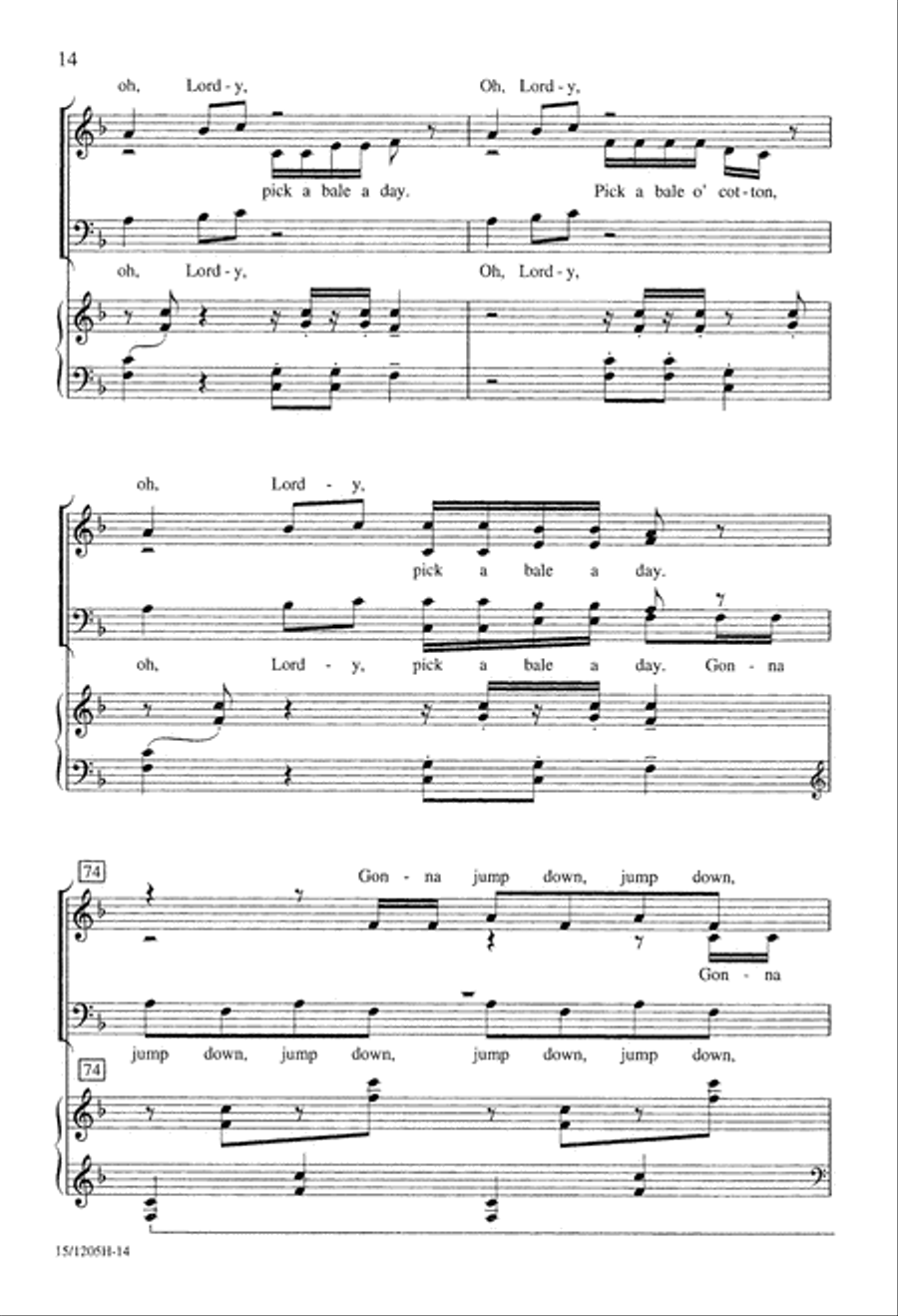 American Folk Rhapsody 4-Part scores gallery preview page 14