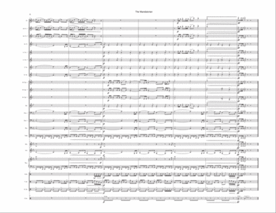 Theme From The Mandalorian Marching Band scores gallery preview page 6
