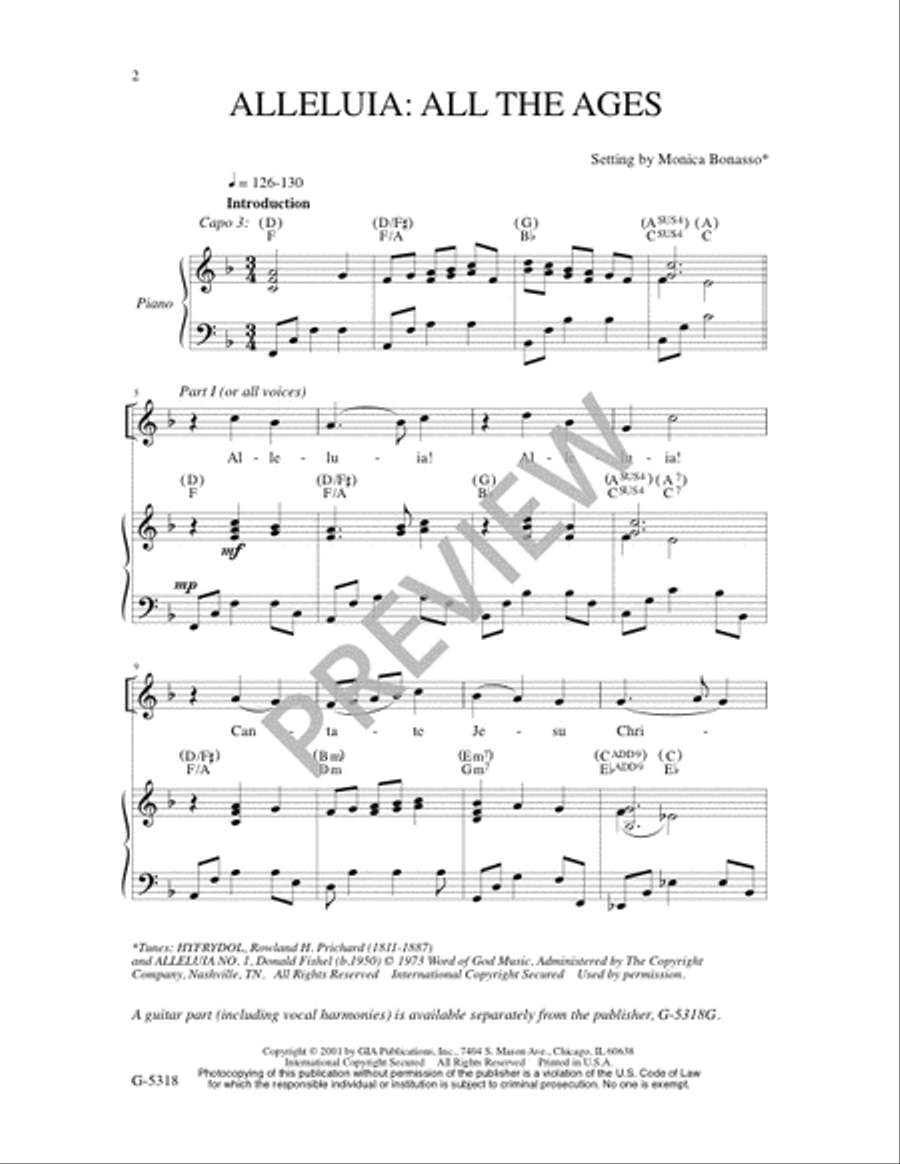 Alleluia, All the Ages 3-Part scores gallery preview page 2