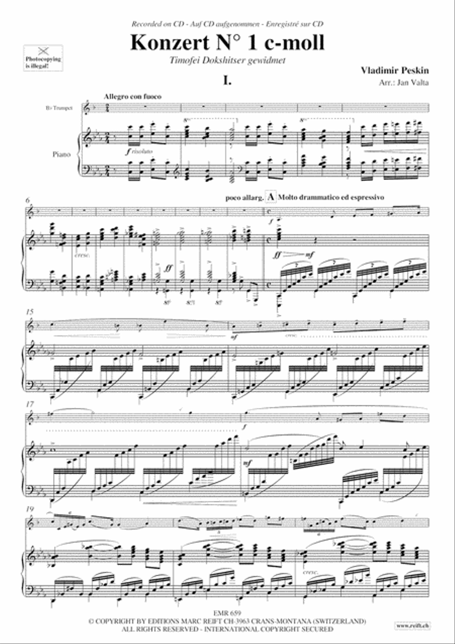 Konzert No. 1 c-moll Trumpet Solo scores gallery preview page 18