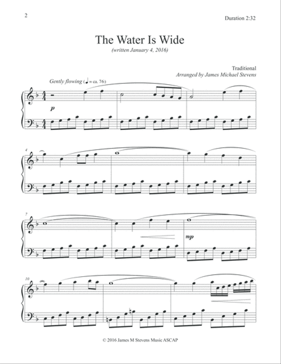 The Water Is Wide The Water Is Wide Piano Solo scores gallery preview page 2