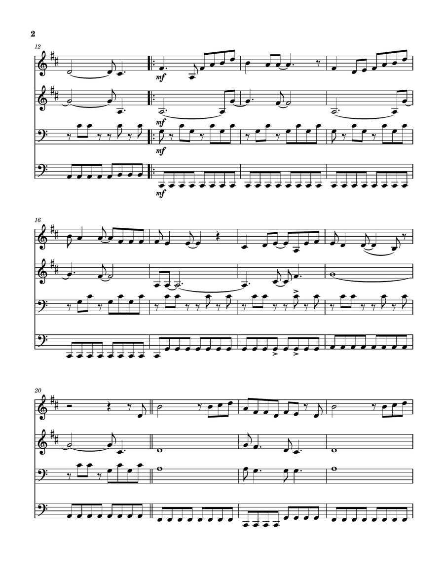 Feelslikeimfallinginlove Brass Quartet scores gallery preview page 3