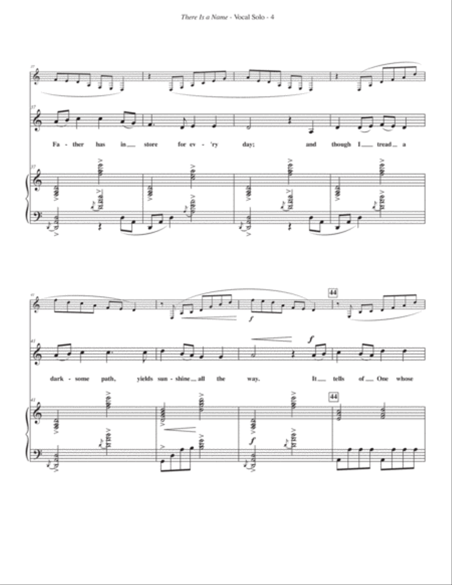 There Is a Name (Vocal Solo) Voice Solo scores gallery preview page 5