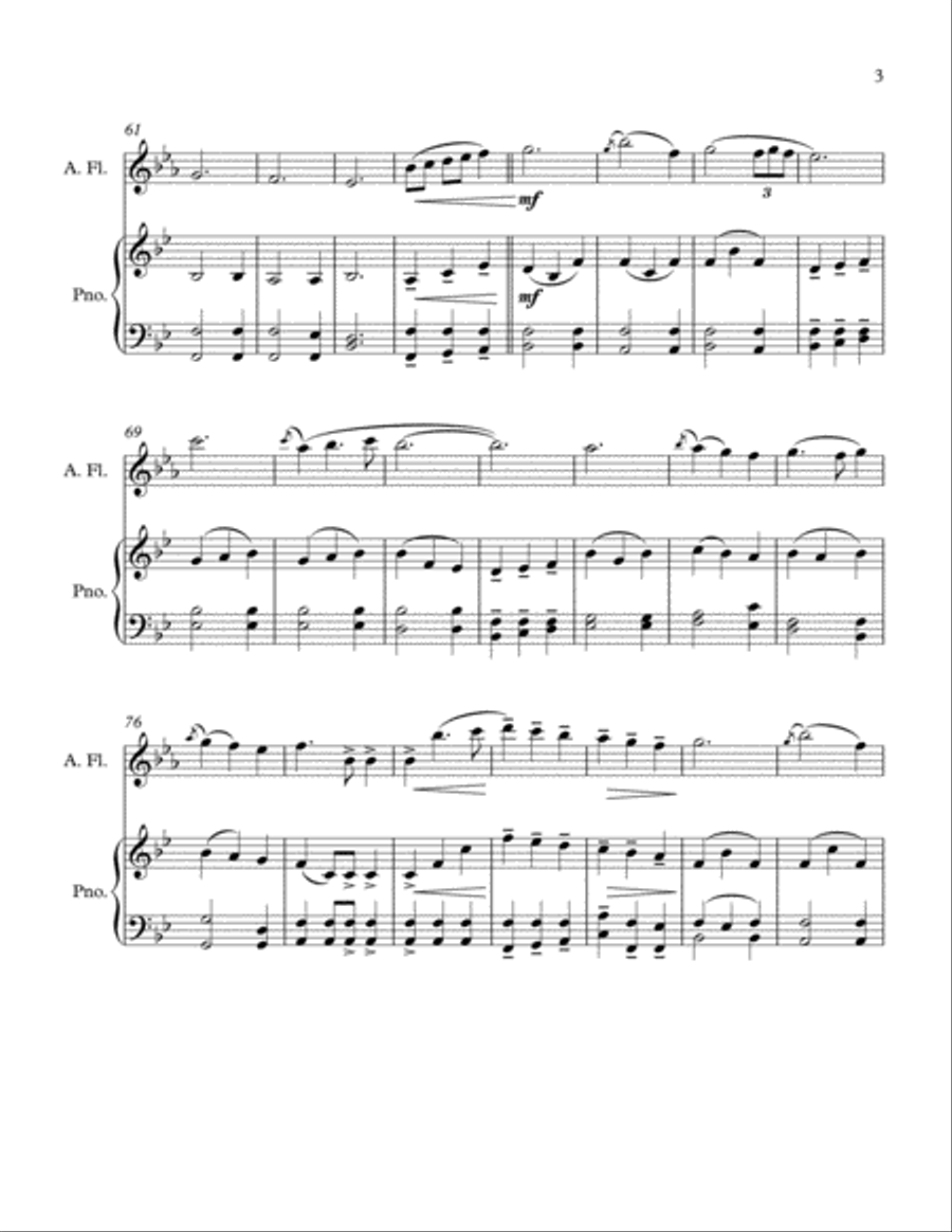Valse Frontenac (Alto Flute and Piano) Flute Solo scores gallery preview page 3