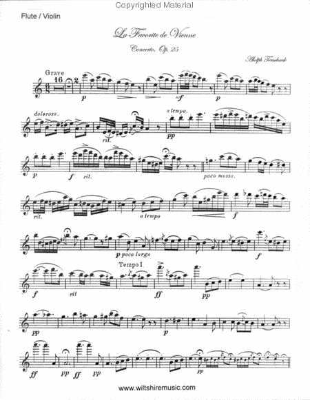 La Favorite de Veinne, Concerto Op.25