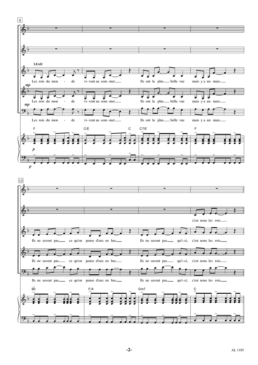 Les Rois Du Monde Choir scores gallery preview page 2