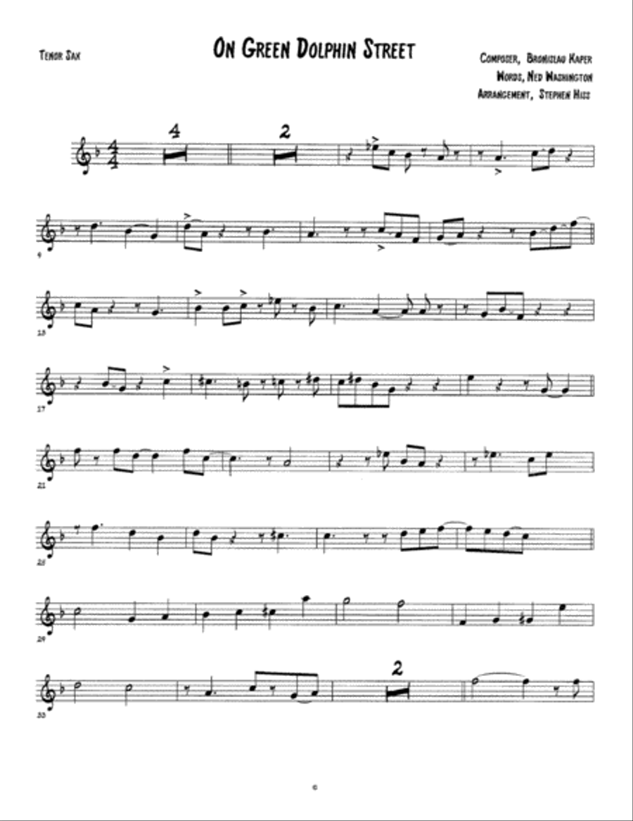 On Green Dolphin Street Woodwind Quartet scores gallery preview page 5