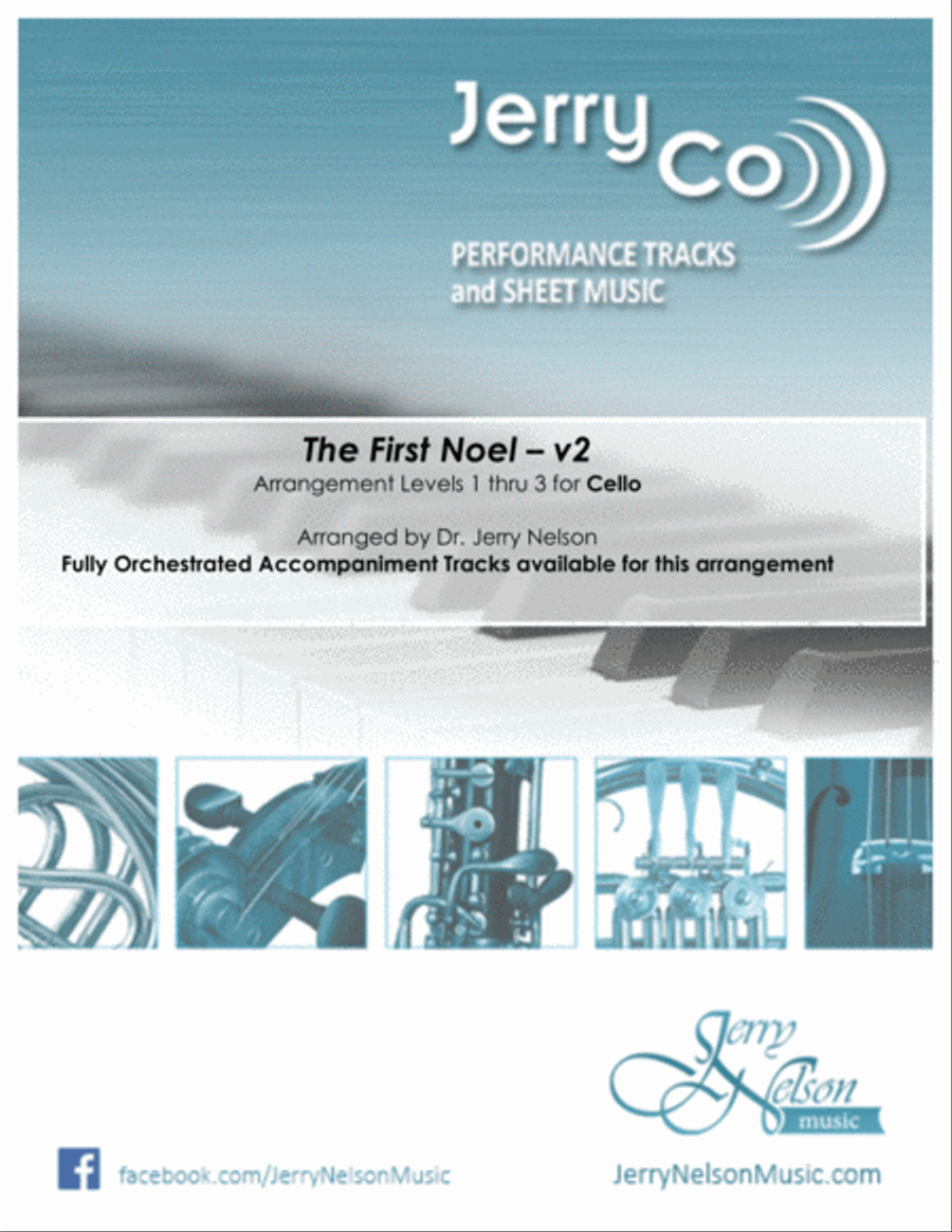 The First Noel-v2 (Arrangements Level 1-3 for CELLO) Christmas Cello Solo scores gallery preview page 1