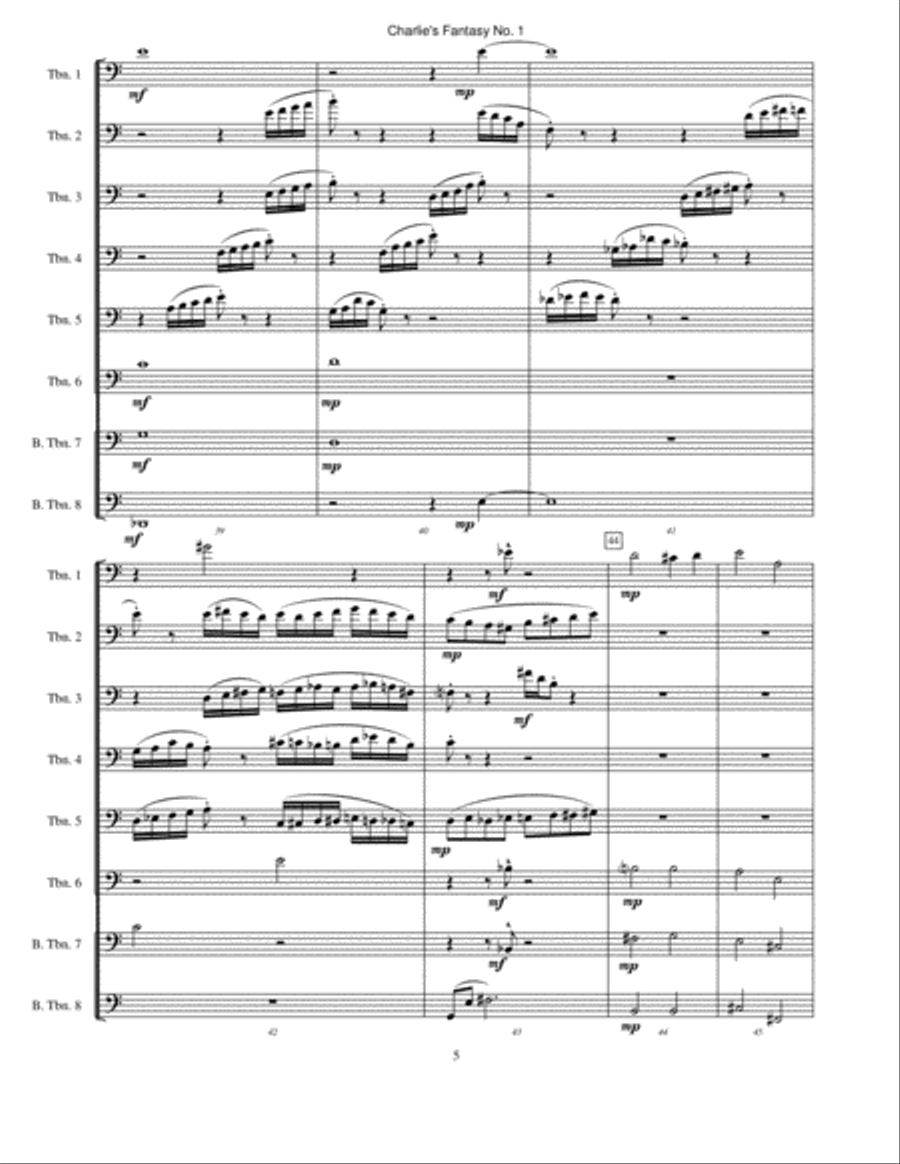 Charlie's Fantasy No. 1 Large Ensemble scores gallery preview page 5
