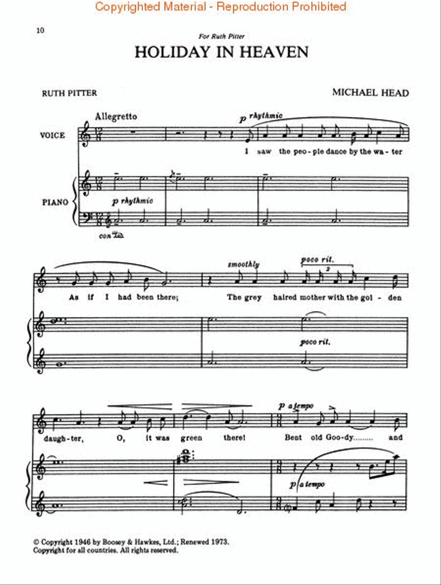 Michael Head Song Album – Volume II Voice Solo scores gallery preview page 4