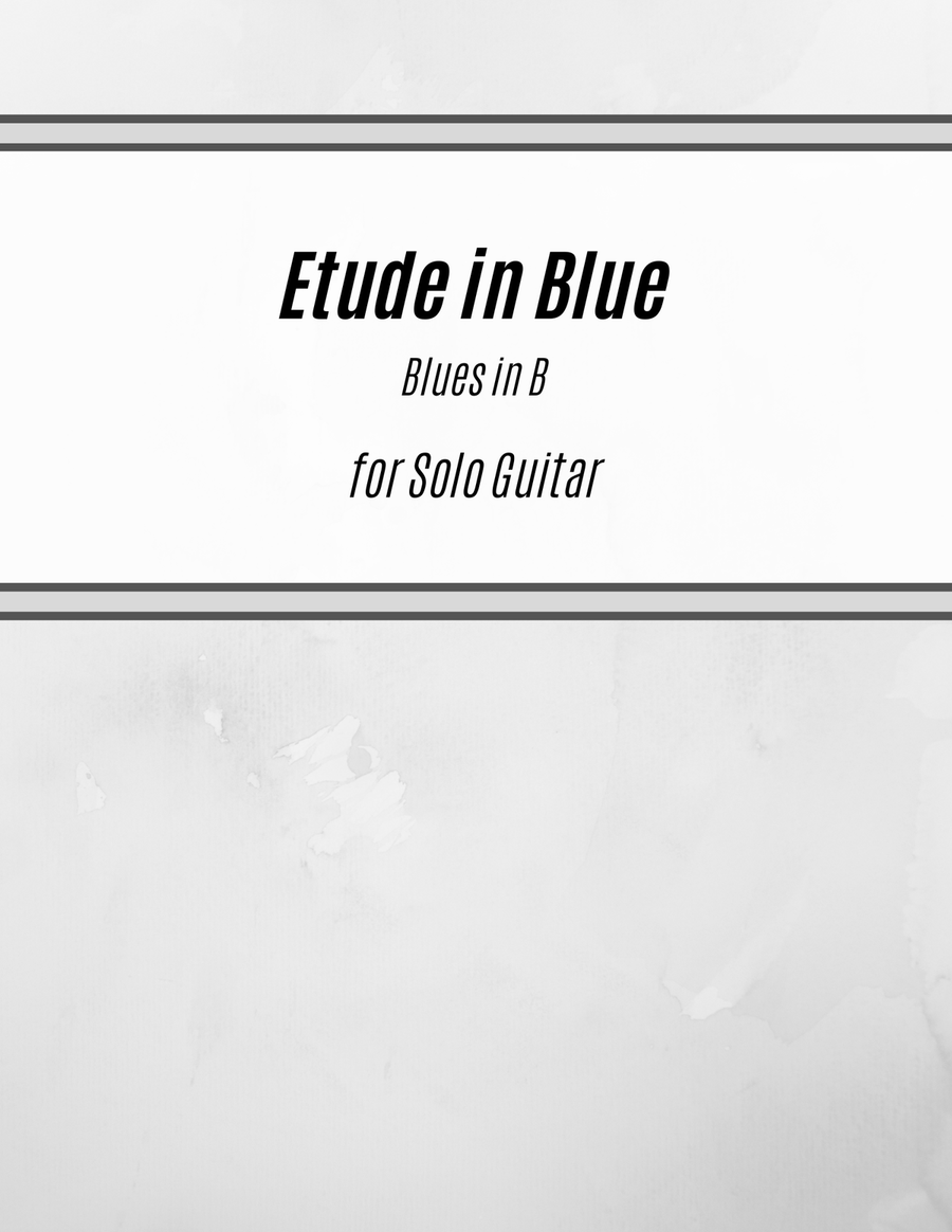 Etude in Blue - Blues in B (for Solo Guitar) Acoustic Guitar scores gallery preview page 1