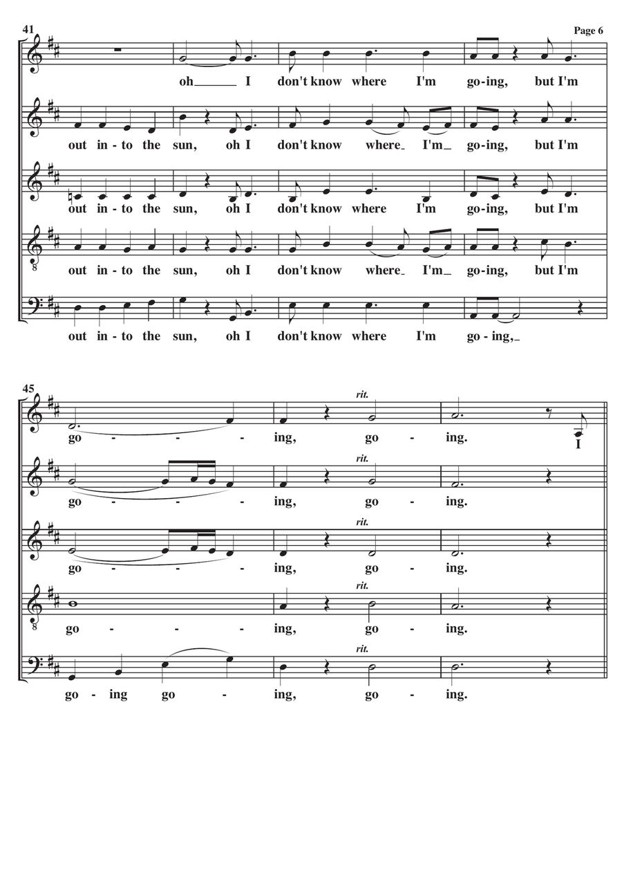 Caravans Theme 4-Part scores gallery preview page 6