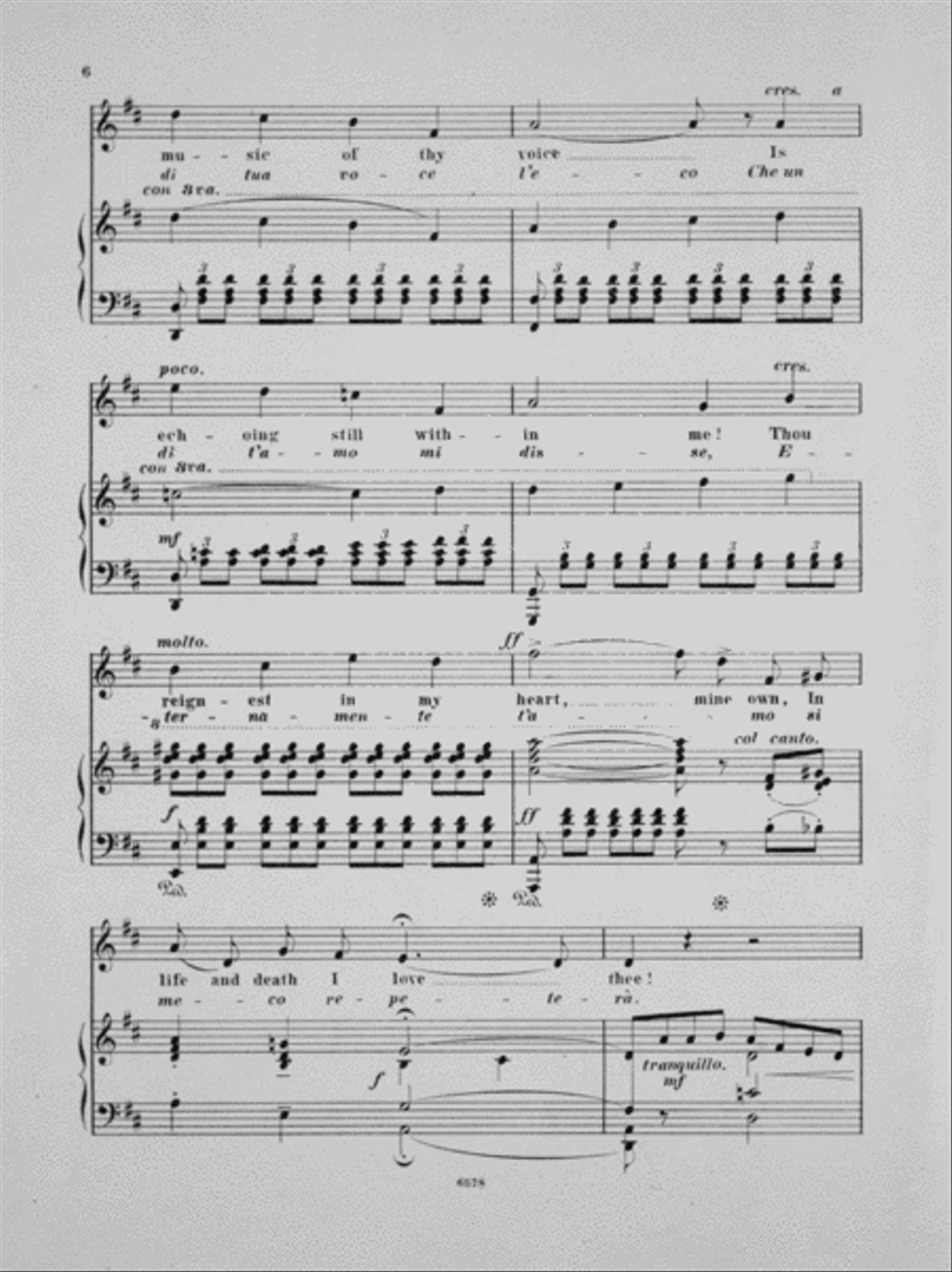 For All Eternity (Eternamente-A Jamais-in Alle Ewigkeit). Song Voice scores gallery preview page 6