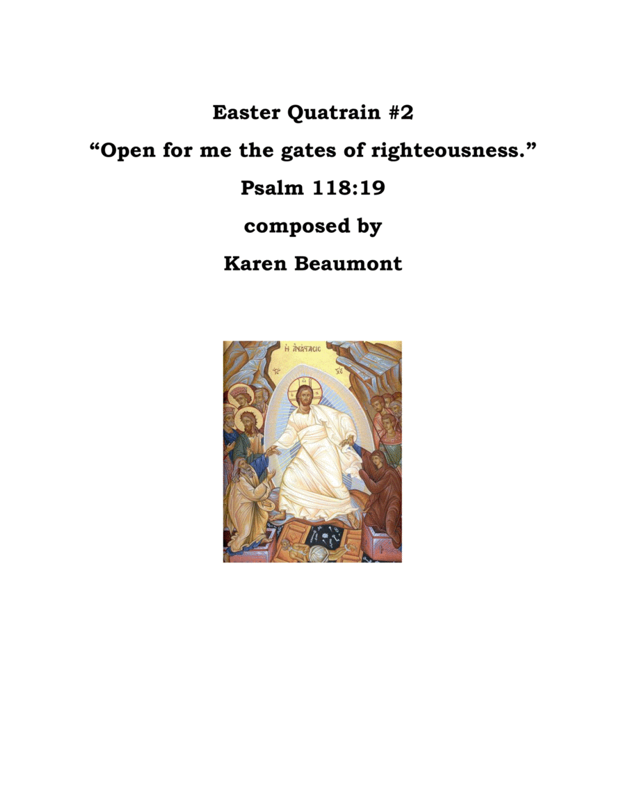 Easter Quatrain #2 Organ Solo scores gallery preview page 1