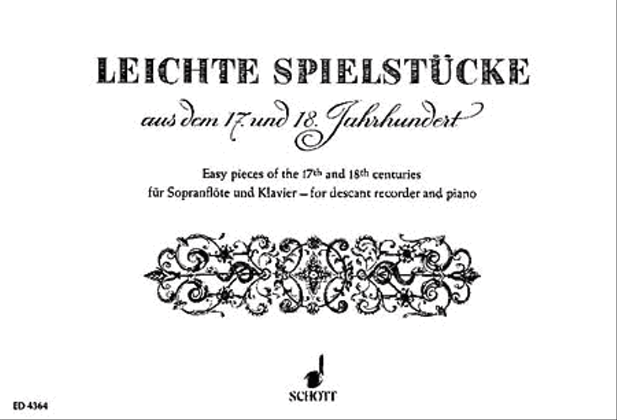 Easy Pieces from the 17th and 18th Centuries Recorder scores gallery preview page 1