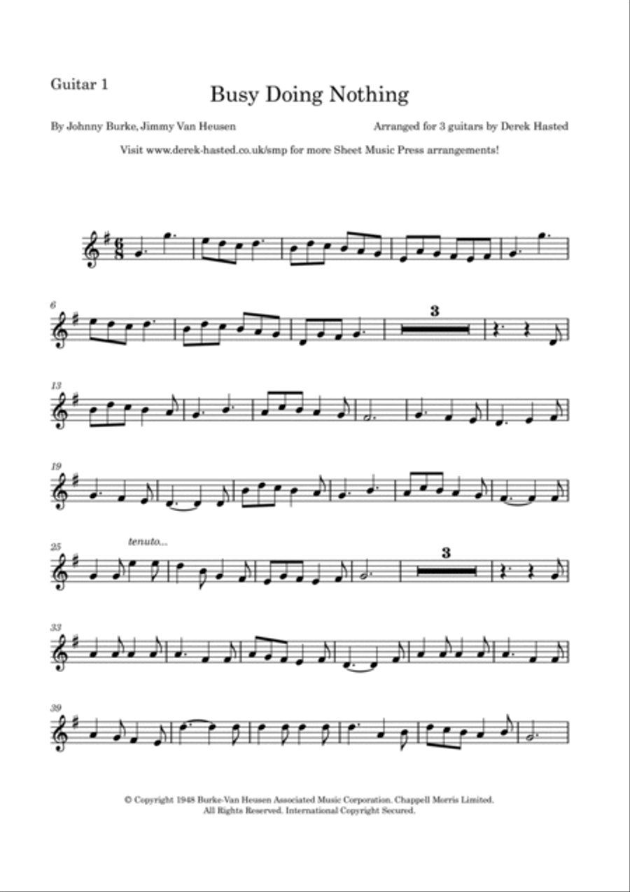 Busy Doing Nothing Guitar Ensemble scores gallery preview page 5