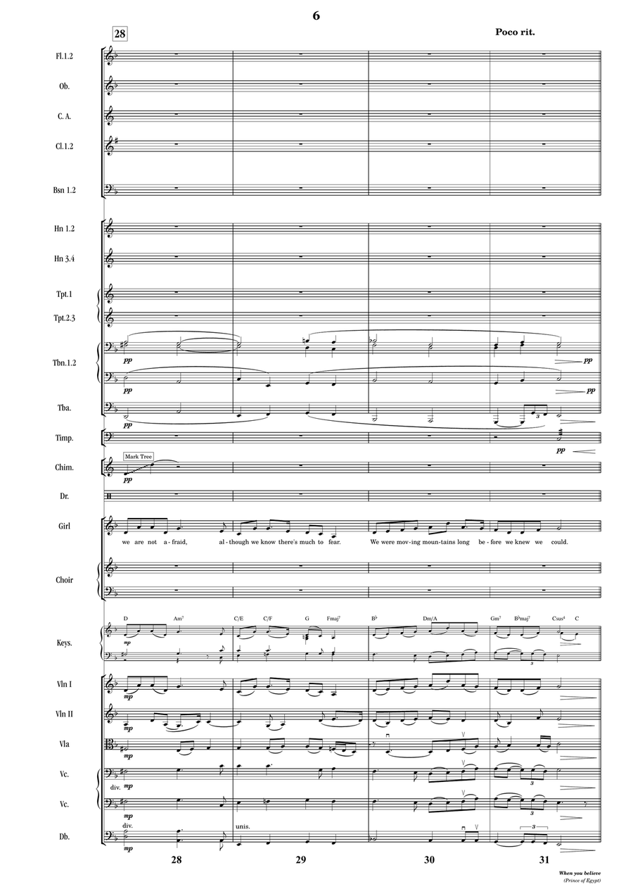 When You Believe Full Orchestra scores gallery preview page 6