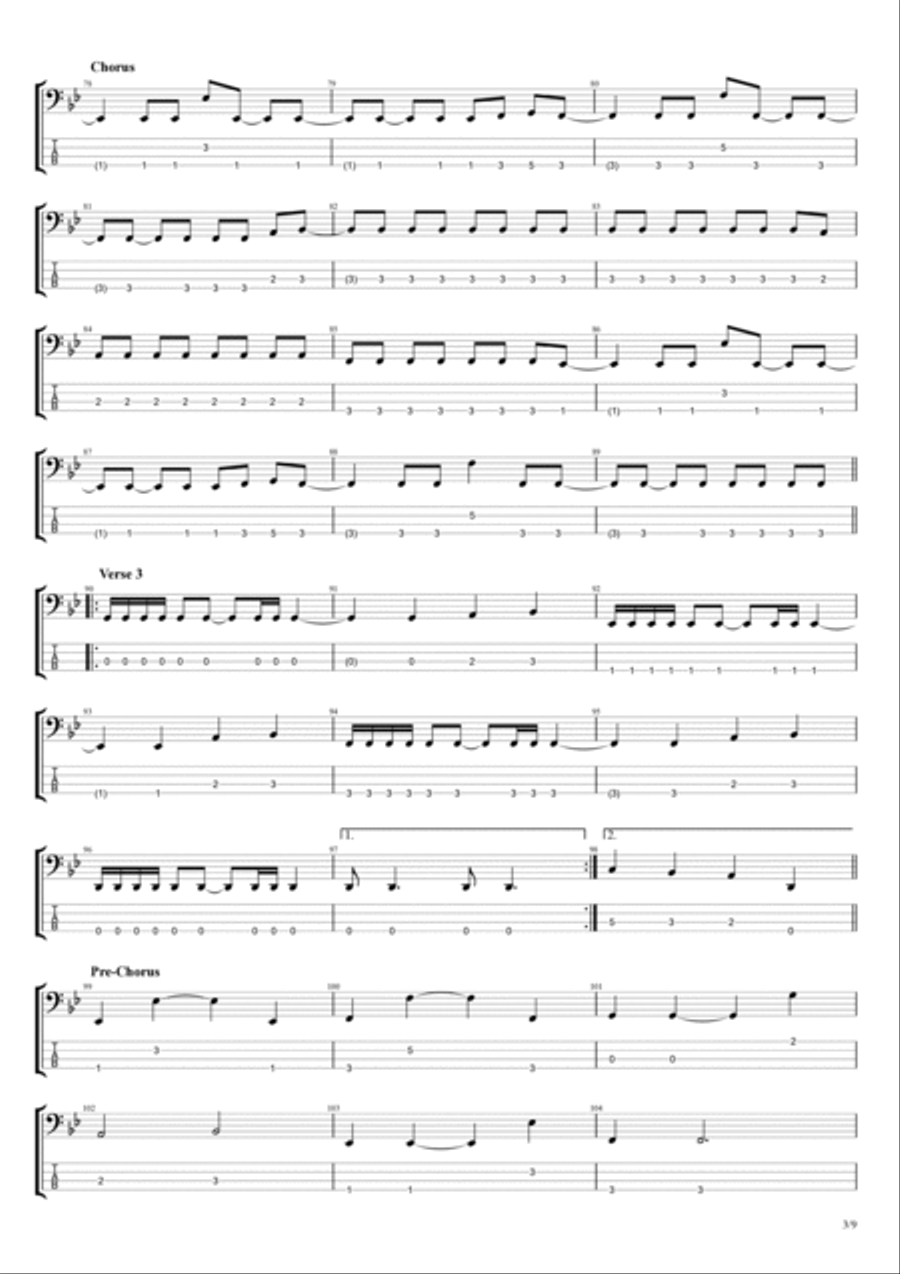 Deliver Us From Evil Bass Guitar scores gallery preview page 3