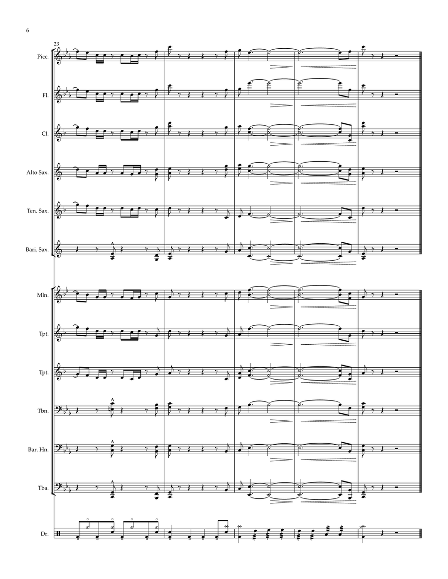 Black Betty Marching Band scores gallery preview page 6