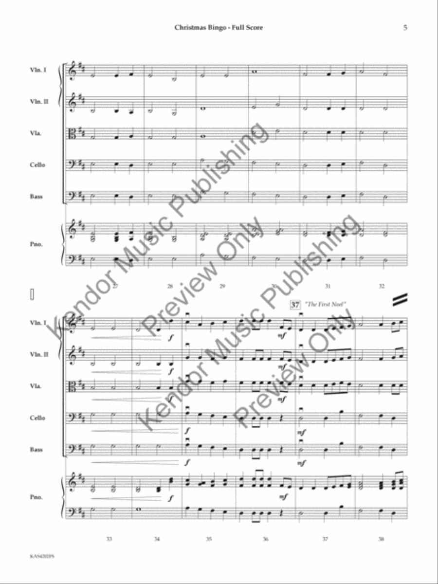 Christmas Bingo Christmas Bingo String Orchestra scores gallery preview page 6